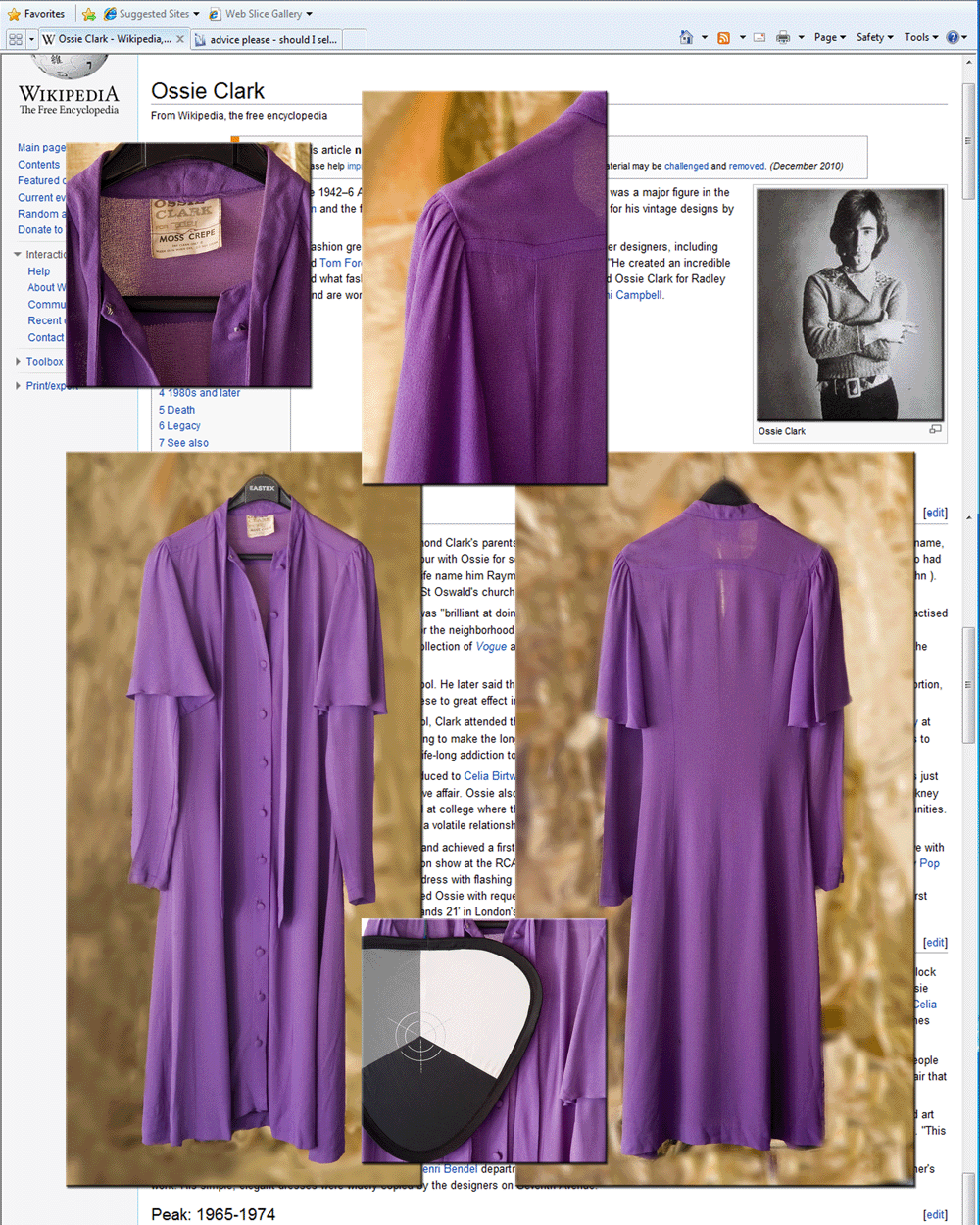 Ozzie Clark 1970's Dress